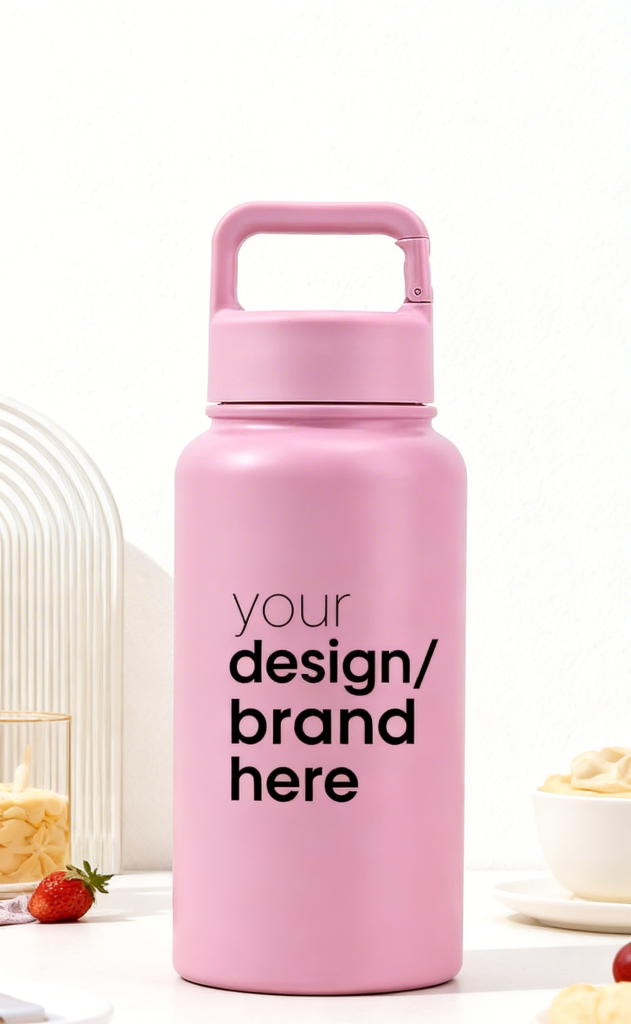 jimeng-2026-03-11-9750-保留主体但是去掉字体，然后背景可以用奶白色搭配一些场景，用于电商图片。然后在水杯...